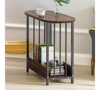 Rafaelo Mobilia 2 Tier Narrow Side Table Brown