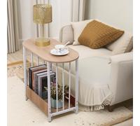 Rafaelo Mobilia 2 Tier Narrow Side Table Oak