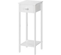 Pirlo Plush 2 Tier Slim Narrow Bedside Table With Drawer