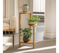Pirlo Plush 3 Tier Bamboo Indoor Outdoor Plant Stand