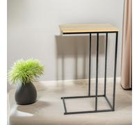 Rafaelo Mobilia C Shaped Side Table Natural Brown