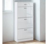 Pirlo Plush 4 Drawer Hallway Shoe Storage Cabinet With Shelf White Pirlo Plush White