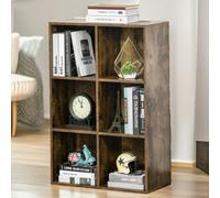 Pirlo Plush 6 Cube Storage Unit Bookcase in Brown Pirlo Plush Brown