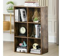 Pirlo Plush 6 Cube Storage Unit Bookcase in Brown Pirlo Plush Brown