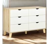 Pirlo Plush 6 Drawers Bedroom Storage Chest in Brown Pirlo Plush Brown