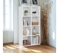 Pirlo Plush 8 Cube Storage Unit Bookcase in White Pirlo Plush White