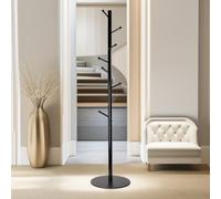 Pirlo Plush Adjustable Metal Coat Stand With 8 Hooks in Black Pirlo Plush Black