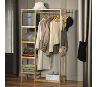 Pirlo Plush Bamboo 155Cm Tall Open Wardrobe With Shelves