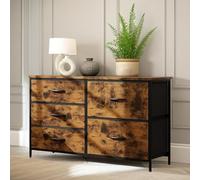 Pirlo Plush Bedroom Dresser With 5 Fabric Storage Drawers in Brown Pirlo Plush Brown