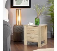 Pirlo Plush Bedside Table With 2 Drawers Natural Brown Pirlo Plush Natural