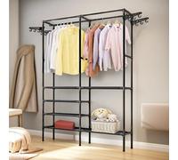 Rafaelo Mobilia Heavy Duty Metal Clothes Rail Open Wardrobe