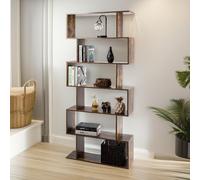 Pirlo Plush Industrial 6 Compartment Book Shelf Rustic Brown Pirlo Plush Brown