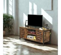 Pirlo Plush Industrial TV Stand Unit With Storage in Brown Pirlo Plush Brown