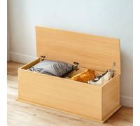 Pirlo Plush Large Wooden Storage Box Chest Trunk in Brown Pirlo Plush Brown