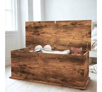 Pirlo Plush Large Wooden Storage Box Chest Trunk Rustic Brown Pirlo Plush Brown