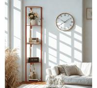 Pirlo Plush Modern Dimmable Floor Lamp For Living Room With 5 Shelves Brown Pirlo Plush Brown