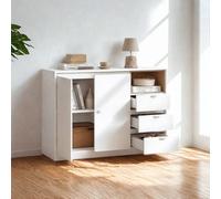 Pirlo Plush Modern Sideboard Buffet Cabinet Storage Furniture in White Pirlo Plush White