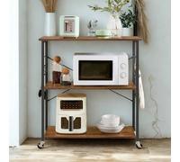 Pirlo Plush Rolling Kitchen Serving Trolley With Wheels Rustic Brown Pirlo Plush Brown