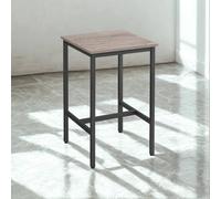 Pirlo Plush Square Kitchen Counter Height Breakfast Bar Table Greige in Grey Pirlo Plush Grey