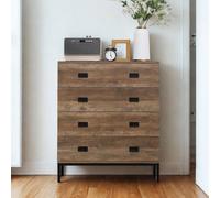 Pirlo Plush Wide 4 Drawers Bedroom Storage Chest Unit in Brown Pirlo Plush Brown