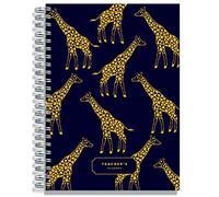 Pirongs A4 Primary Teacher Planner 2025-2026 | 5 Period | Hardback, Wiro-Bound | Undated, 5 Lesson Day | Giraffe