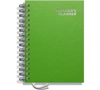 Pirongs A5 Teacher Planner 2025-2026 | 6 Lesson Page a Day | Undated Hardback Wiro-bound - Green