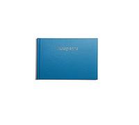 Pirongs Silver-edged Autograph Book - available in 10 colours - Perfect for school leavers and autograph collectors - Bright Blue