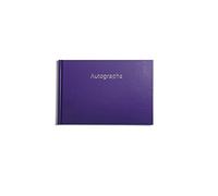 Pirongs Silver-edged Autograph Book - available in 10 colours - Perfect for school leavers and autograph collectors - Purple