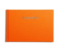 Pirongs Silver-edged Autograph Book - available in 10 colours - Perfect for school leavers and autograph collectors - Orange