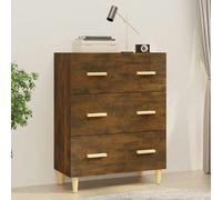 pirro wooden chest of 3 drawers in smoked oak