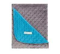 Pirulos Double Sided Baby Blanket with Bubble Design, 100% Polyester Sherpa Fabric, Extremely Soft and Warm for Cot, Cube or Carrycot, 110 x 140 cm, Turquoise