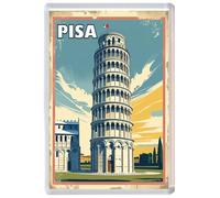 Pisa - Italy - Jumbo Artistic Fridge Magnet 96 x 67mm