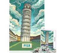 Pisa Jigsaw for Teenagers 1000 Pieces Stimulate Active Brain And Mind Gentle Relaxing Fun Activity (50x75cm)