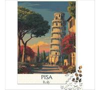 Pisa Leaning Tower 1000 Piece Adult Puzzles | an enjoyable activity to keep the mind active and improve concentration and attention over time to enjoy at home38x52cm