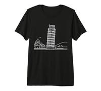 Pisa Line Art Italy Traveler Premium T-Shirt
