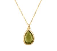 Pisa Mini Teardrop Necklace Gold Peridot Latelita Green One Size