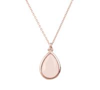 Pisa Mini Teardrop Necklace Rosegold Rose Quartz Latelita Pink One Size