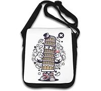 Pisa Tower Hip Hop Styled Italy Architecture Shoulder Bag White