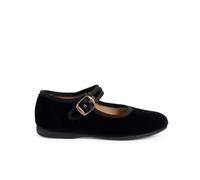Pisamonas Girls Buckle Up Velvet Mary Janes Size Size 34 / UK 2 in Color Black