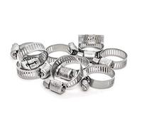 Pisces 10 Pack - 10-16mm Stainless Jubilee Clips to Fit 12.5mm Hose