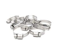 Pisces 10 Pack - 22-32mm Stainless Jubilee Clips to Fit 25mm Hose