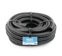 Pisces 10M Corrugated Black Pond Hose Flexible Anti Kink Flexi Pvc Pipe Ribbed Tubing For Pump Filter Sump Water Butt - 1.25" 32mm