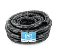 Pisces 10M Corrugated Black Pond Hose Flexible Anti Kink Flexi Pvc Pipe Ribbed Tubing For Pump Filter Sump Water Butt - 1.5" 40mm