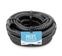Pisces 1M Corrugated Black Pond Hose Flexible Anti Kink Flexi Pvc Pipe Ribbed Tubing For Pump Filter Sump Water Butt - 1.25" 32mm