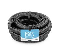 Pisces 1M Corrugated Black Pond Hose Flexible Anti Kink Flexi Pvc Pipe Ribbed Tubing For Pump Filter Sump Water Butt -0.75" 20mm