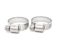 Pisces 2 Pack - 16-25mm Stainless Jubilee Clips to Fit 20mm Hose
