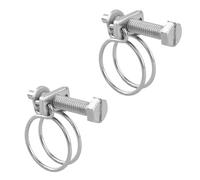 Pisces -2 Pack Double Wire Hose Clips to fit 20mm (0.75in) Pipe Tubing