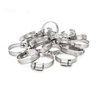 Pisces 20 Pack - 22-32mm Stainless Jubilee Clips to Fit 25mm Hose