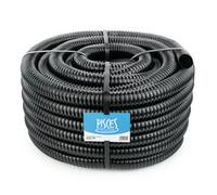 Pisces 25 Metres Of 40mm Corrugated Flexible Black Pond Hose Pipe
