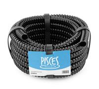 Pisces 2M Corrugated Black Pond Hose Flexible Anti Kink Flexi Pvc Pipe Ribbed Tubing For Pump Filter Sump Water Butt - 0.5" (12mm)